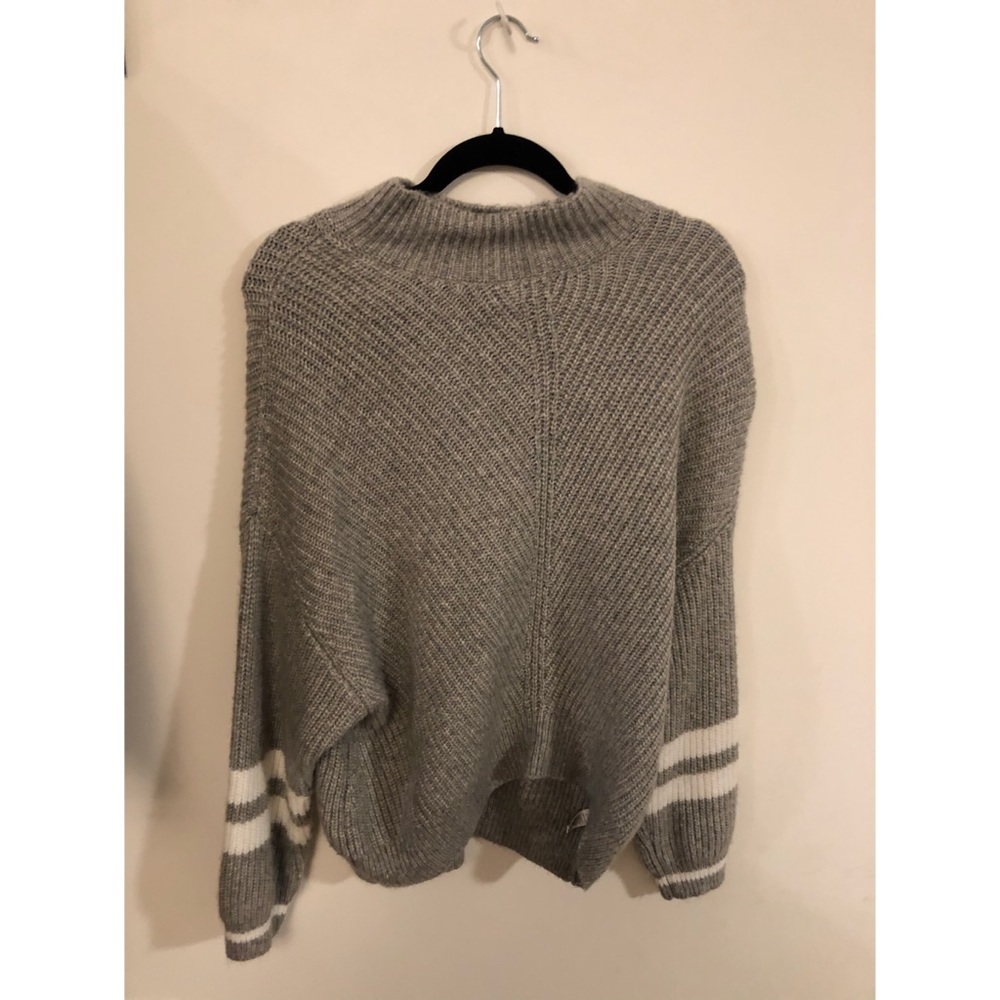 Grey Express mock neck sweater